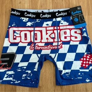 New Cookies Men's Boxer Briefs In An "International Checked Racing” Print - XL